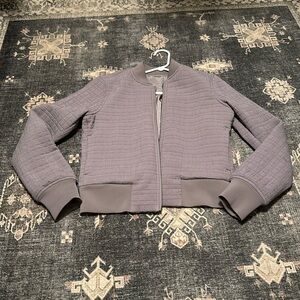 Purple grey lulu bomber